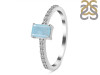 Aquamarine & White Topaz Ring AQM-RDR-3118.