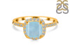 Aquamarine & White Topaz Ring AQM-RDR-3119.