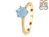 Aquamarine & White Topaz Ring AQM-RDR-3140.
