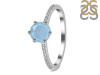 Aquamarine & White Topaz Ring AQM-RDR-3144.