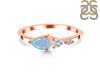 Aquamarine  & White Topaz Ring AQM-RDR-3238.