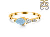 Aquamarine  & White Topaz Ring AQM-RDR-3238.
