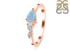 Aquamarine  & White Topaz Ring AQM-RDR-3238.