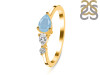 Aquamarine  & White Topaz Ring AQM-RDR-3238.