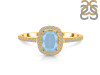 Aquamarine & White Topaz Ring AQM-RDR-3263.