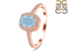 Aquamarine & White Topaz Ring AQM-RDR-3263.