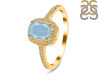 Aquamarine & White Topaz Ring AQM-RDR-3263.