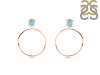 Aquamarine  Raw Crystal & White Topaz Earring AQM-RE-59.