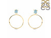 Aquamarine  Raw Crystal & White Topaz Earring AQM-RE-59.