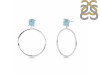 Aquamarine  Raw Crystal & White Topaz Earring AQM-RE-59.