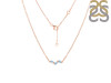 Aquamarine & White Topaz Necklace AQM-RDN-460.