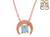 Aquamarine Raw Crystal & White Topaz Necklace AQM-RN-67.