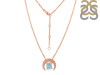 Aquamarine Raw Crystal & White Topaz Necklace AQM-RN-67.
