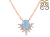 Aquamarine & White Topaz Necklace AQM-RN-72.