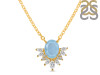 Aquamarine & White Topaz Necklace AQM-RN-72.