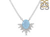 Aquamarine & White Topaz Necklace AQM-RN-72.