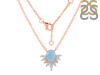 Aquamarine & White Topaz Necklace AQM-RN-72.