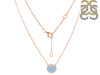 Aquamarine & White Topaz Necklace AQM-RN-85.