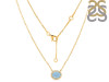 Aquamarine & White Topaz Necklace AQM-RN-85.