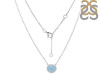 Aquamarine & White Topaz Necklace AQM-RN-85.