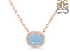 Aquamarine & White Topaz Necklace AQM-RN-85.
