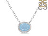 Aquamarine & White Topaz Necklace AQM-RN-85.