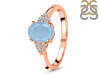 Aquamarine & White Topaz Ring AQM-RR-364.
