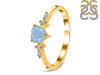 Aquamarine & White Topaz Ring AQM-RR-424.