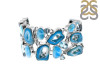 Agate (Seafoam)/Larimar/Blue Topaz Bracelet-BJ ASF-11-17