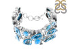 Agate (Seafoam)/Larimar/Blue Topaz Bracelet-BJ ASF-11-17