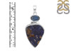 Azurite Druzy/Kyanite Pendant-SP AZR-1-101