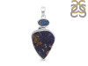 Azurite Druzy/Kyanite Pendant-SP AZR-1-101