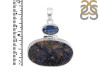 Azurite Druzy/Kyanite Pendant-SP AZR-1-102