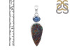 Azurite Druzy/Kyanite Pendant-SP AZR-1-113