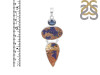 Azurite Druzy/Kyanite Pendant-2SP AZR-1-117