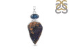 Azurite Druzy/Kyanite Pendant-SP AZR-1-124