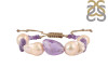 Pearl / Amethyst Beaded Bracelet BDD-11-114