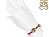 Unakite / Red Coral Beaded Bracelet BDD-11-115