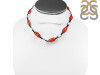 Carnelian/Pearl Beaded Necklace BDD-12-1623