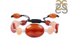 Peach / Moonstone / Crystal / Carnelian Beaded Bracelet BDD-11-131