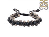 Delrmefia jasper / Black Obsidian Beaded Bracelet BDD-11-181