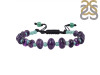 Green Onyx / Amethyst Beaded Bracelet BDD-11-187