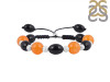 Carnelian / Black Spinel Beaded Bracelet BDD-11-193