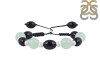 Aquamarine / Black Spinel Beaded Bracelet BDD-11-196