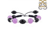 Chalcedony / Black Spinel Beaded Bracelet BDD-11-198