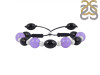 Chalcedony / Black Spinel Beaded Bracelet BDD-11-199