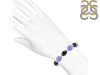Chalcedony / Black Spinel Beaded Bracelet BDD-11-199