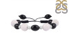 Howlite / Black Spinel Beaded Bracelet BDD-11-200