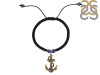 Anchor Antiqued Charm / Sodalite Beaded Bracelet BDD-11-202