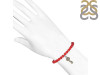 Key Charm / Red Coral Beaded Bracelet BDD-11-207